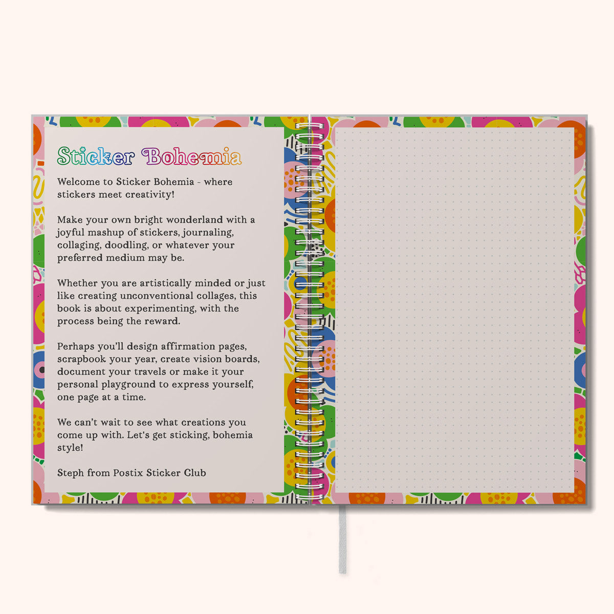 Sticker Bohemia Sticker Activity Dot Grid Journal