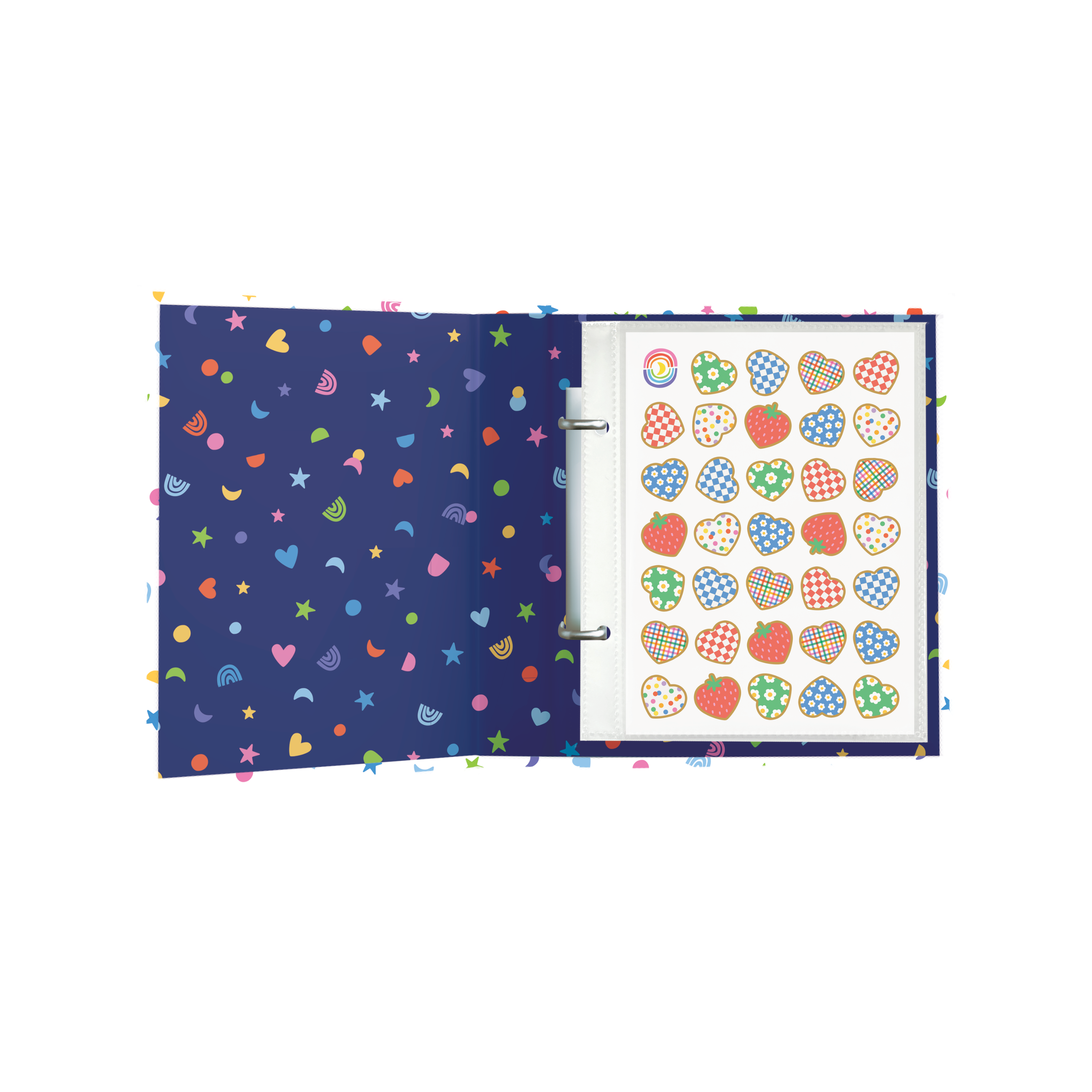 Sticker Organizing Folder Confetti White Moon