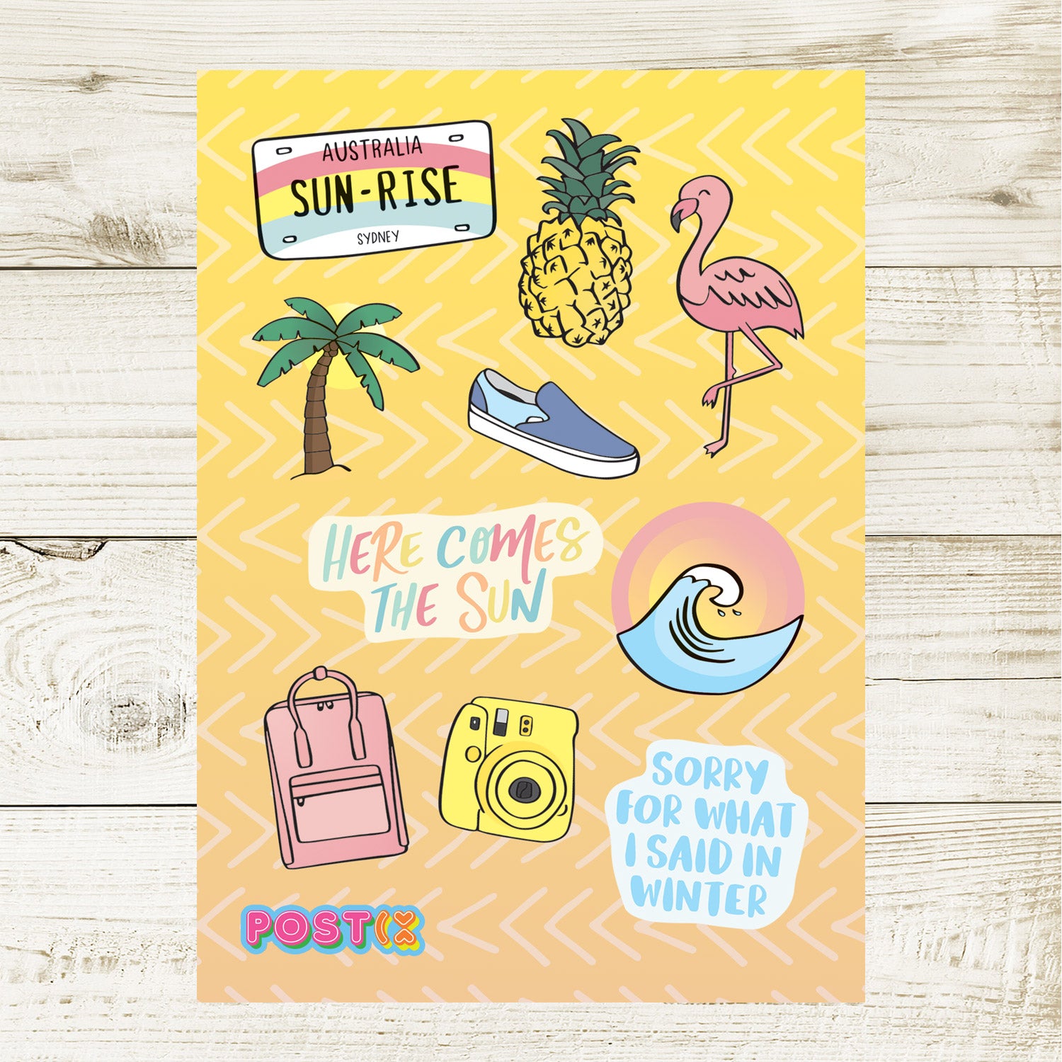 Destination Fun A6 Sticker Sheet