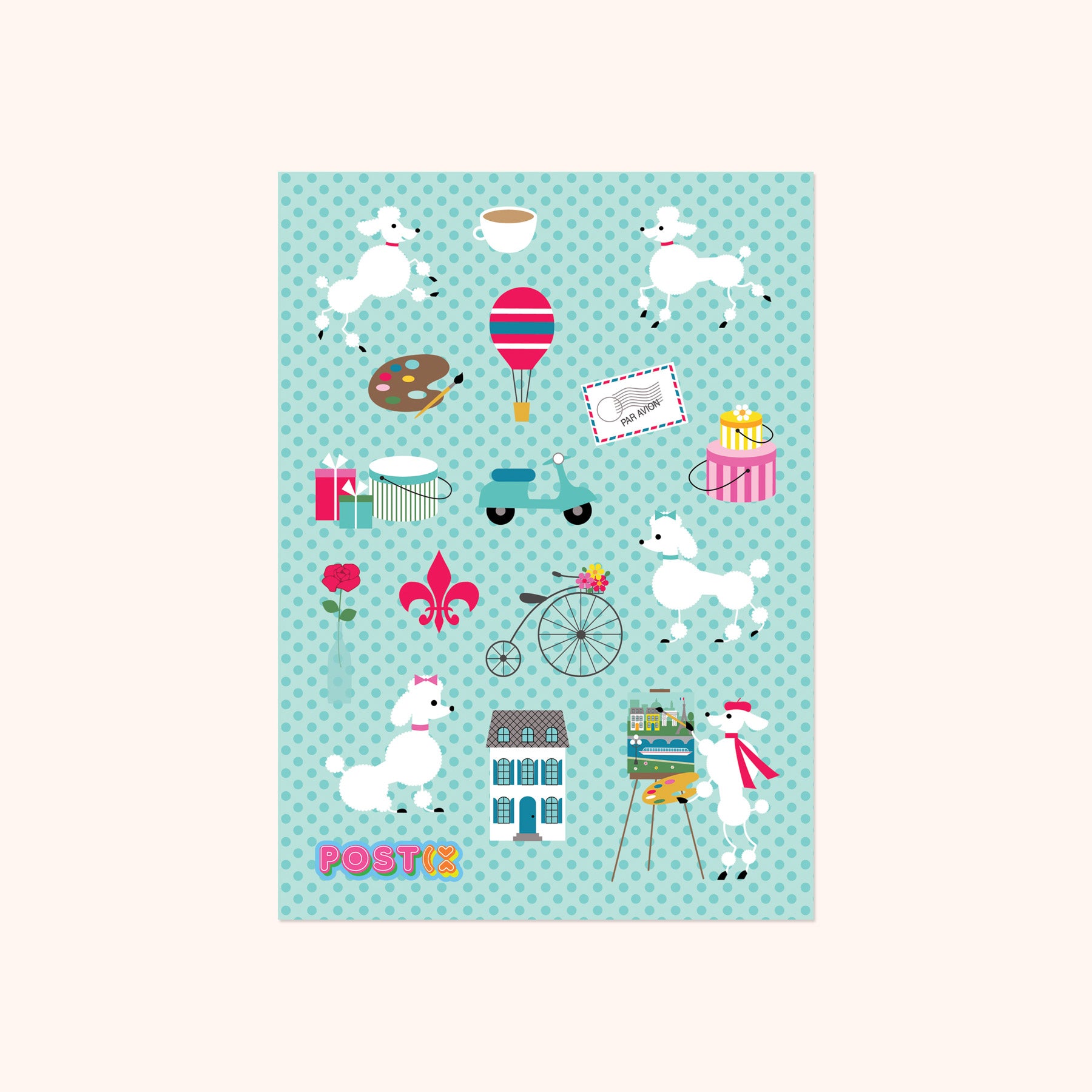 Pampered Poodles Transparent Sticker Sheet