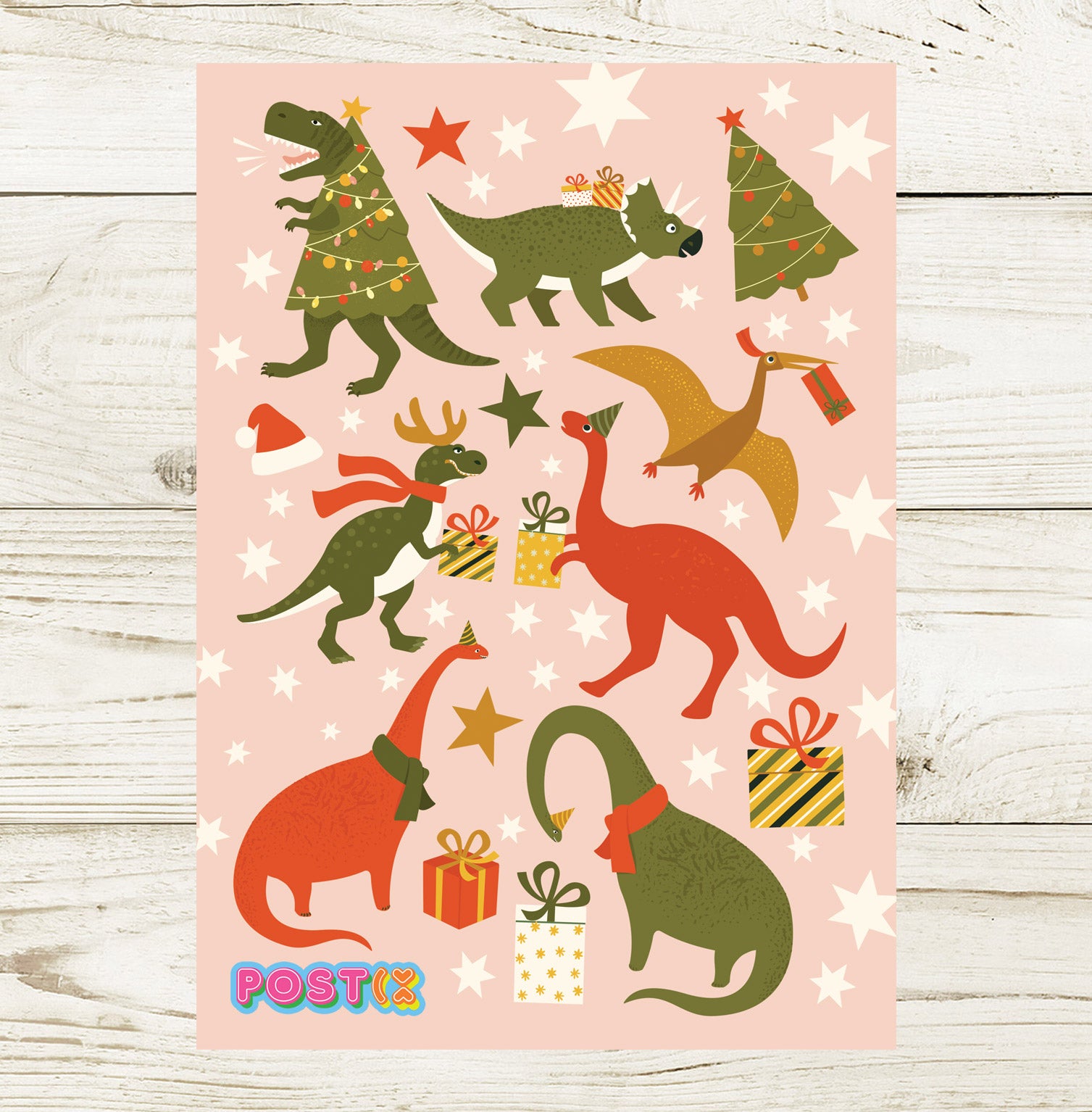 Rawrsome Christmas Large Sticker Sheet