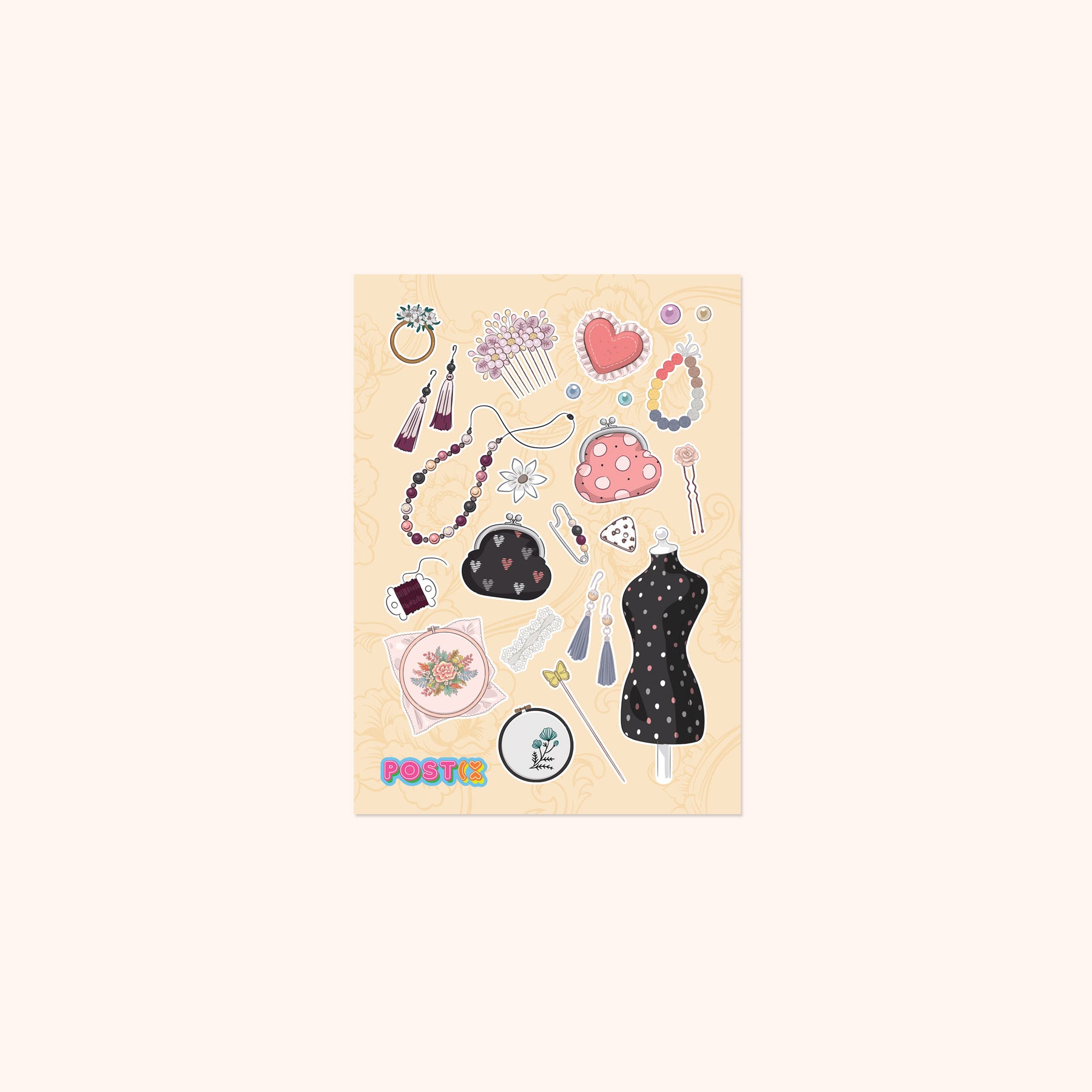 Vintage Handcrafts Mini Sticker Sheet