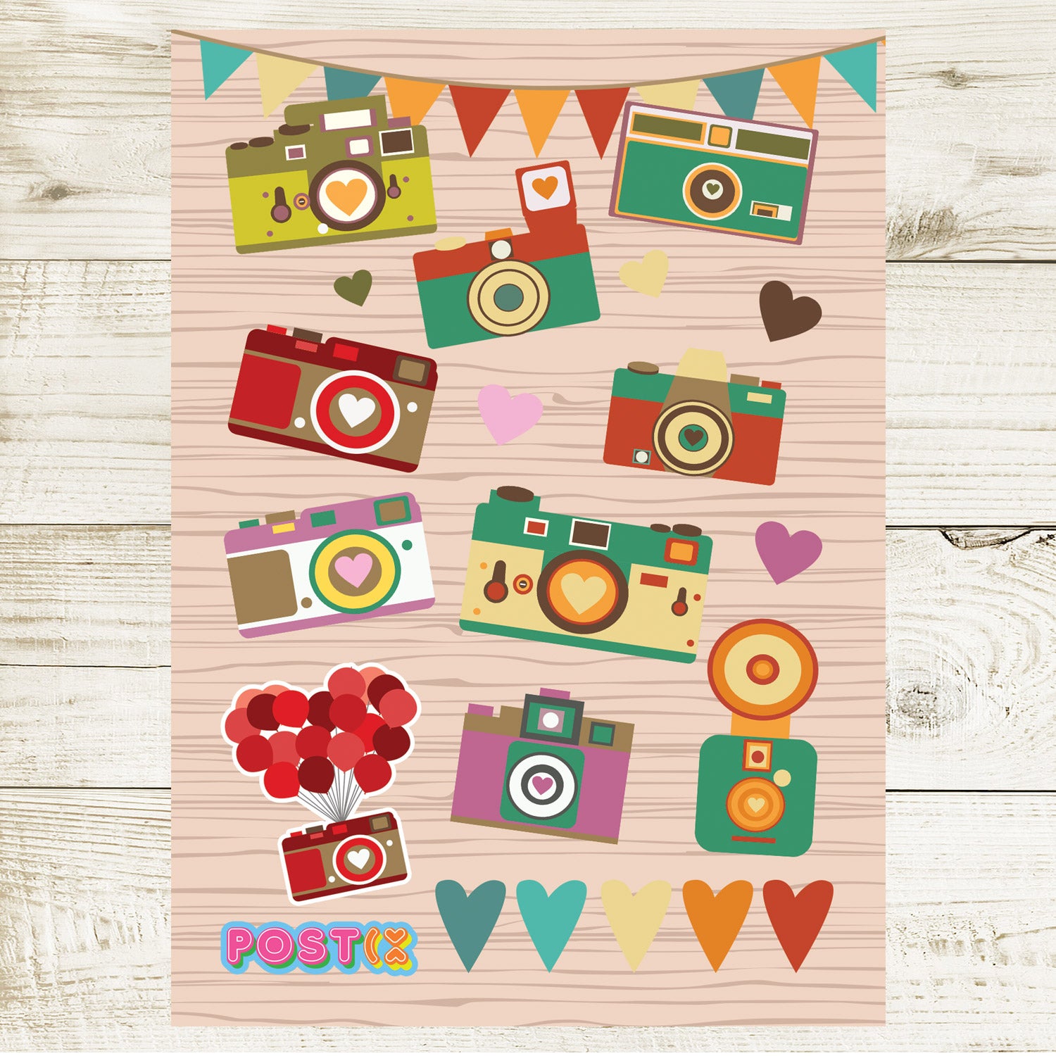 Vintage Cameras Sticker Sheet