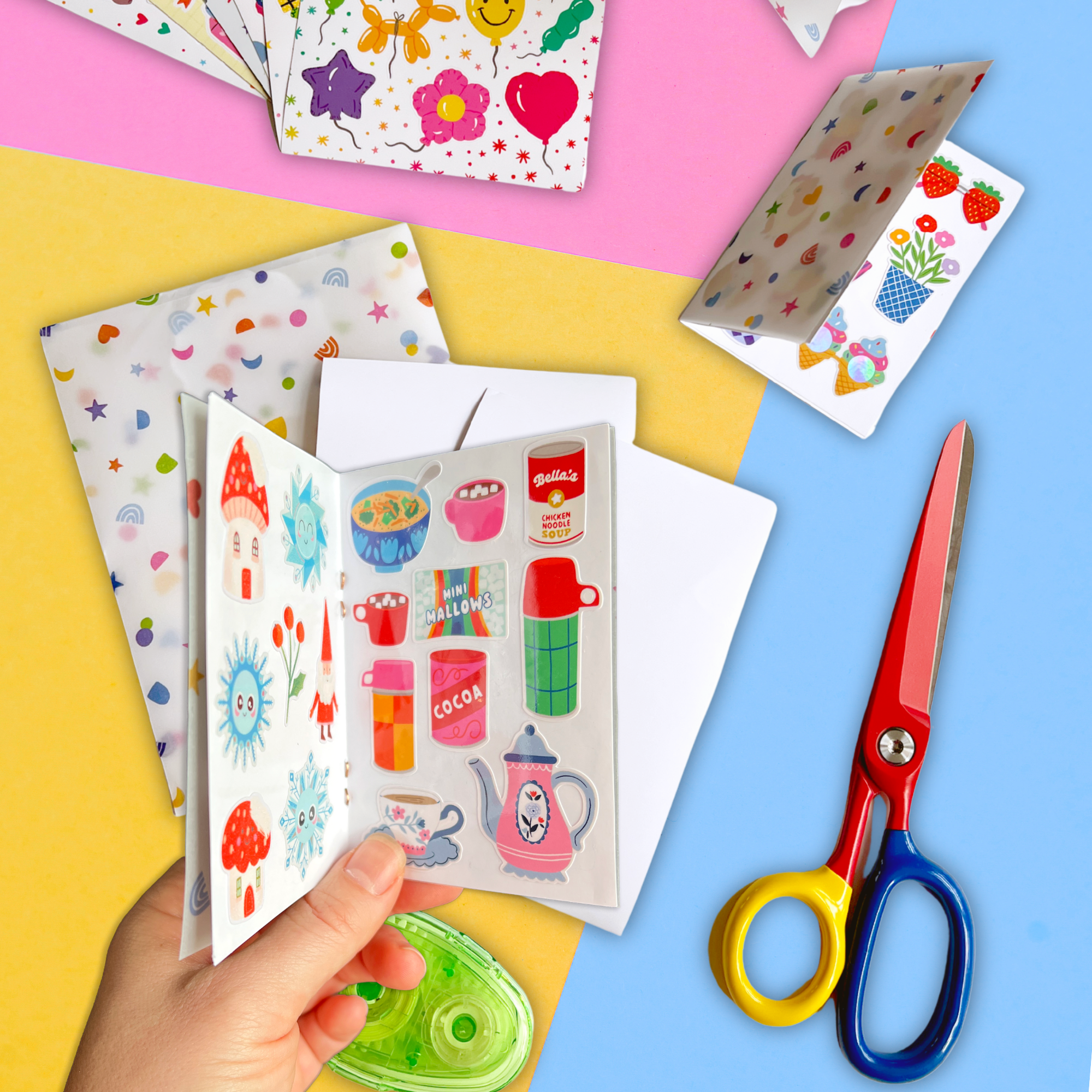 Make a mini sticker book