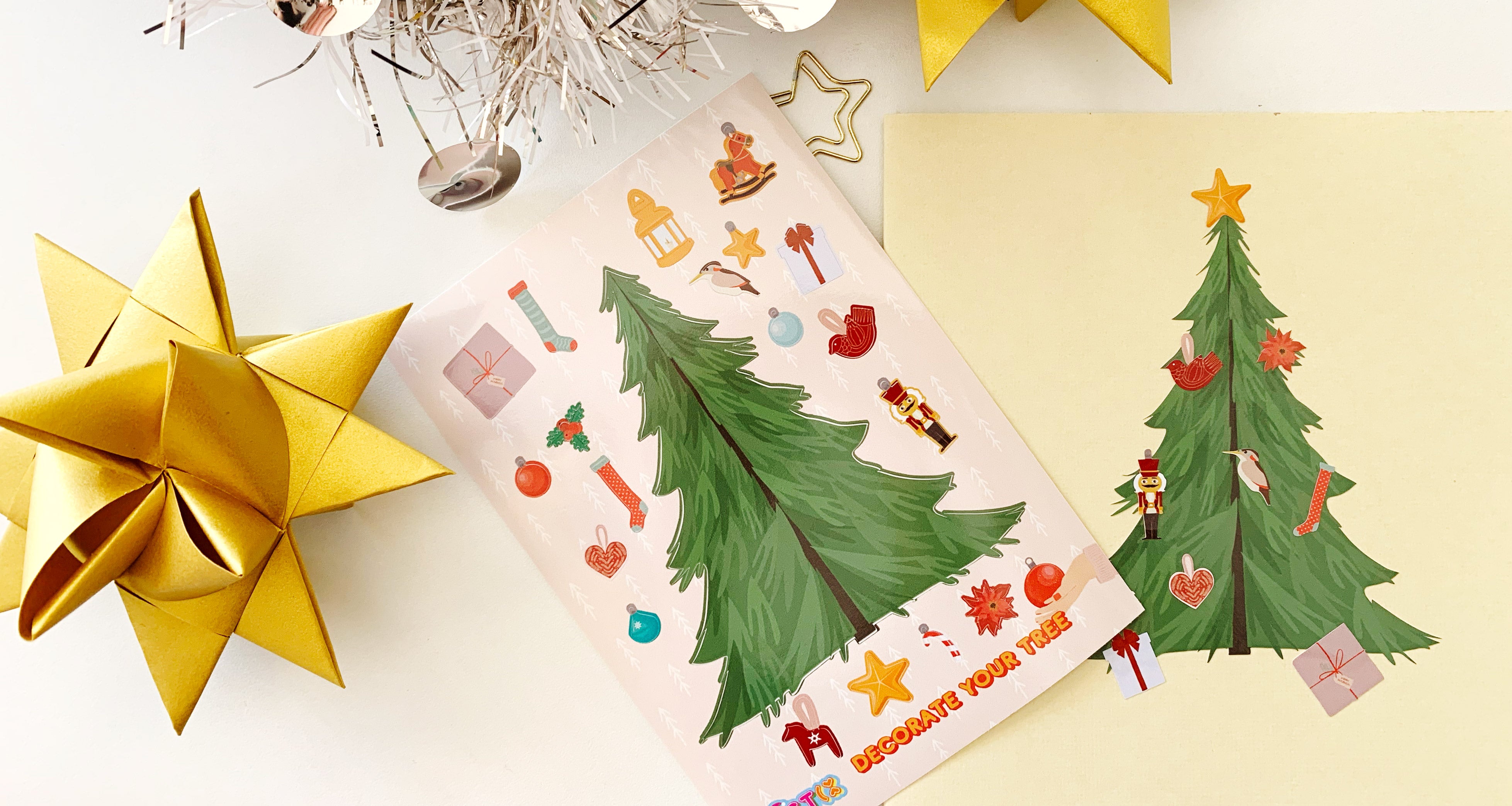 Three easy Christmas sticker crafts