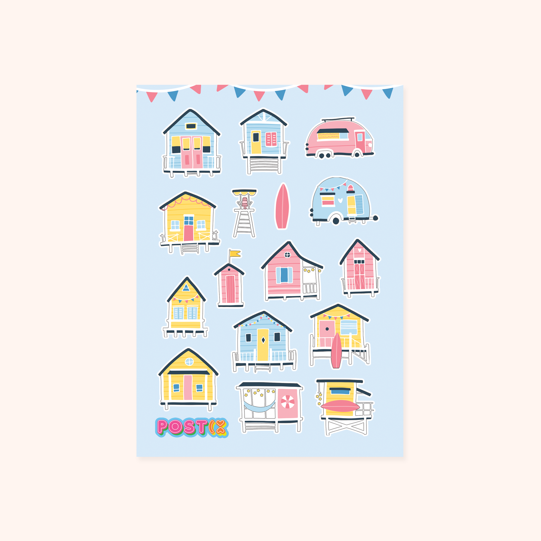 Beachside Shack Sticker Sheet