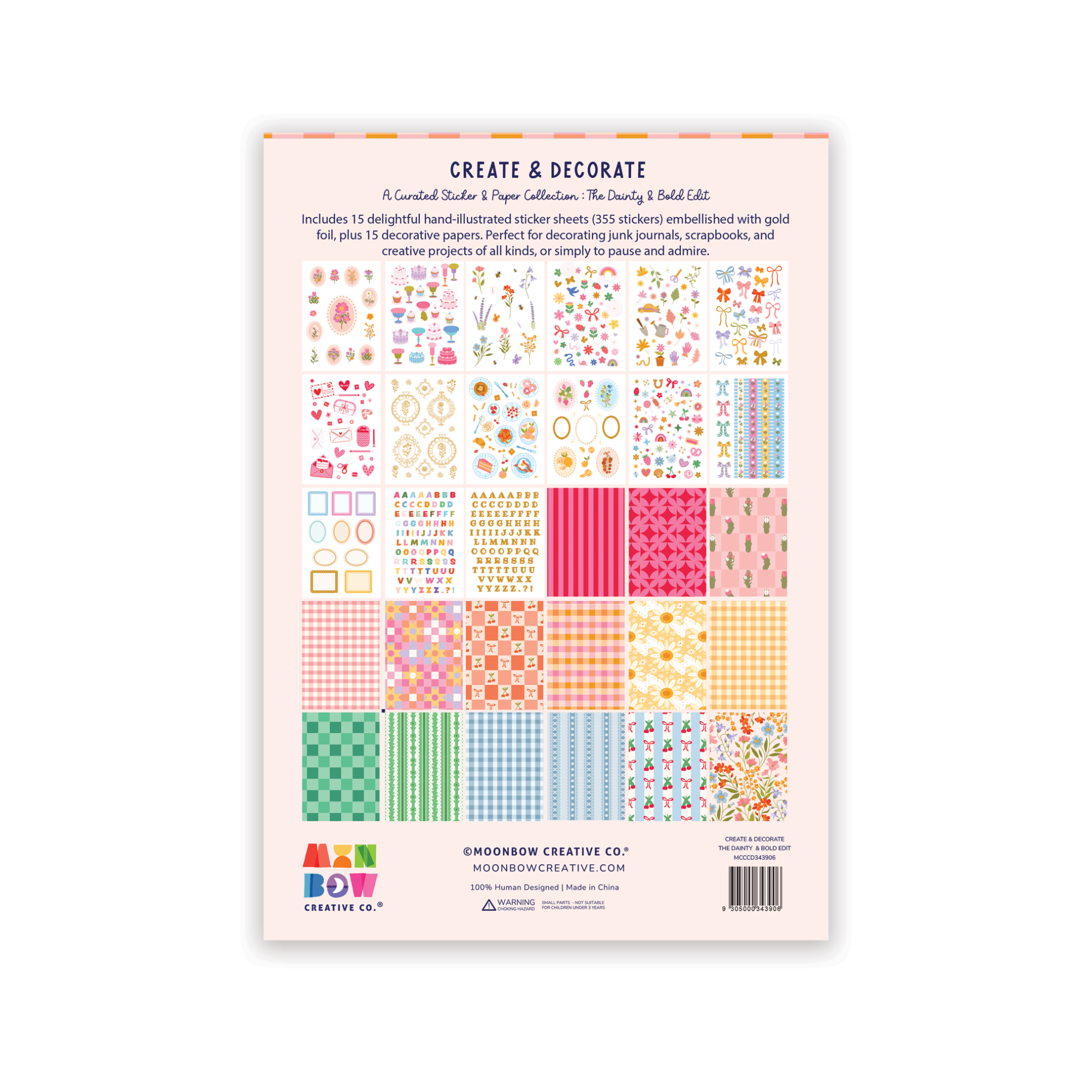 Create & Decorate A5 Paper & Sticker Book: The Dainty & Bold Edit