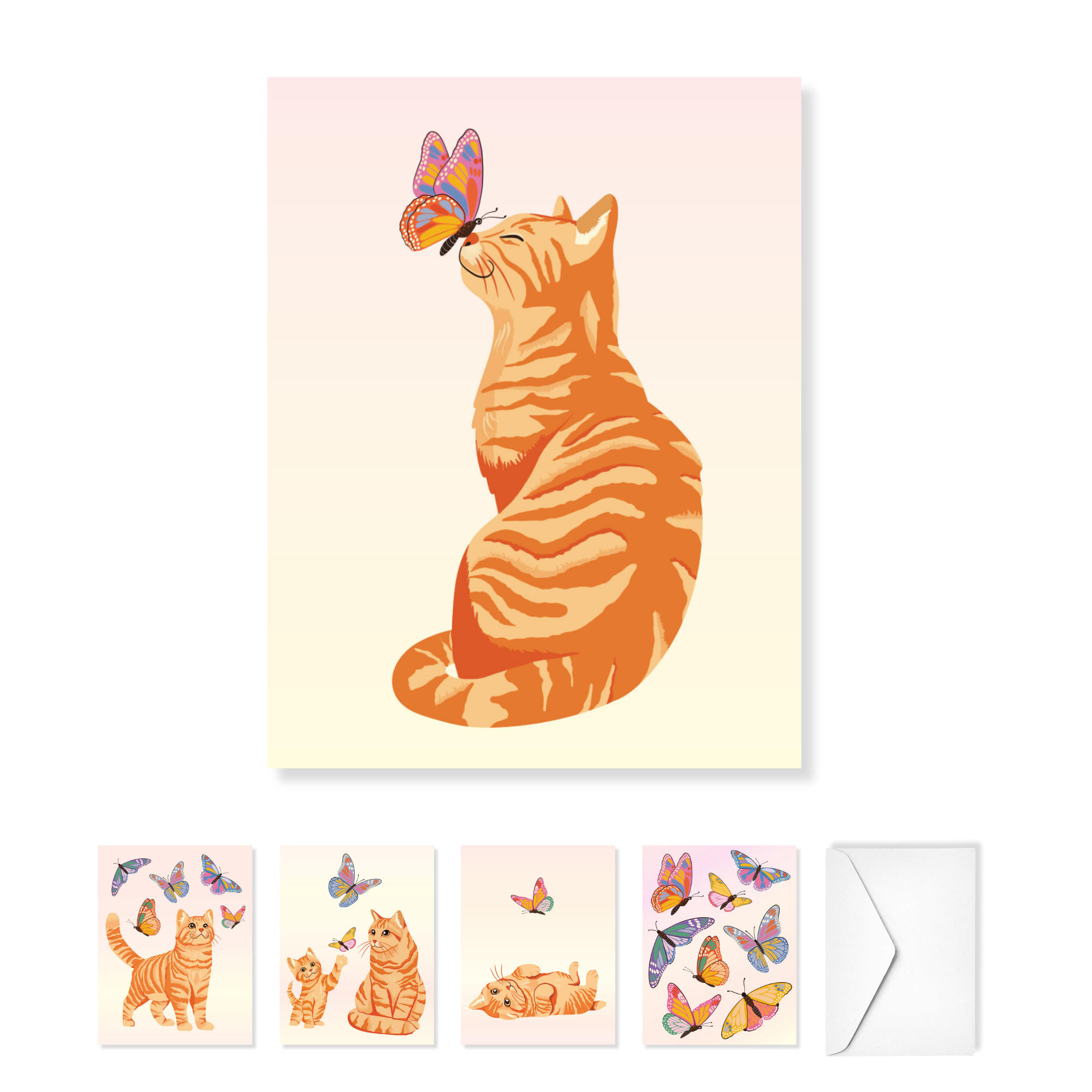 Tabby Greetings Paper Hugs Note Cards
