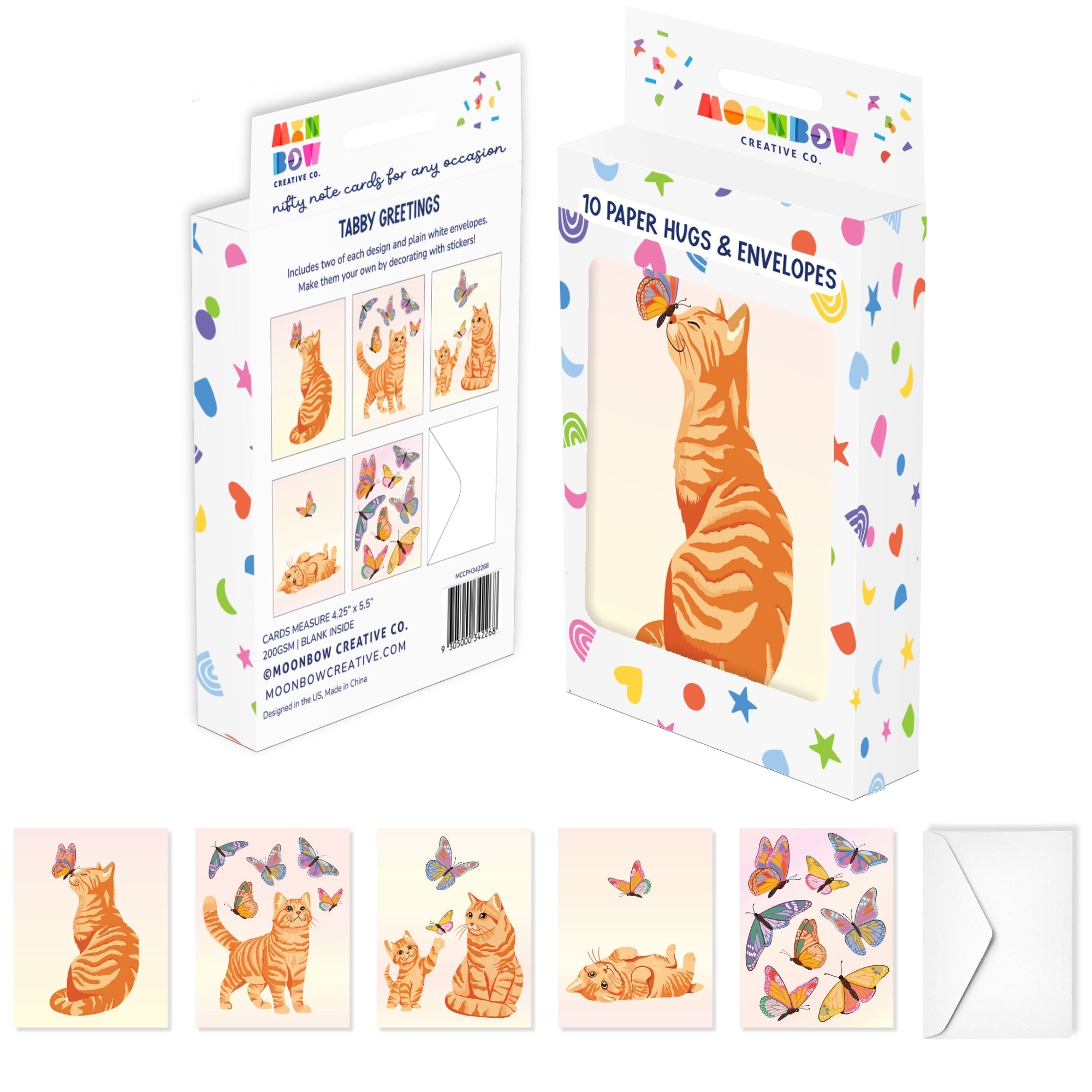 Tabby Greetings Paper Hugs Note Cards