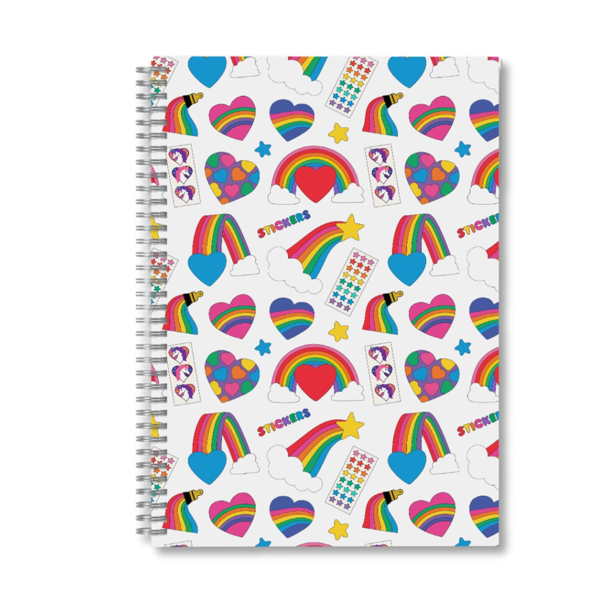 Retro Rainbows & Hearts Sticker Release Book
