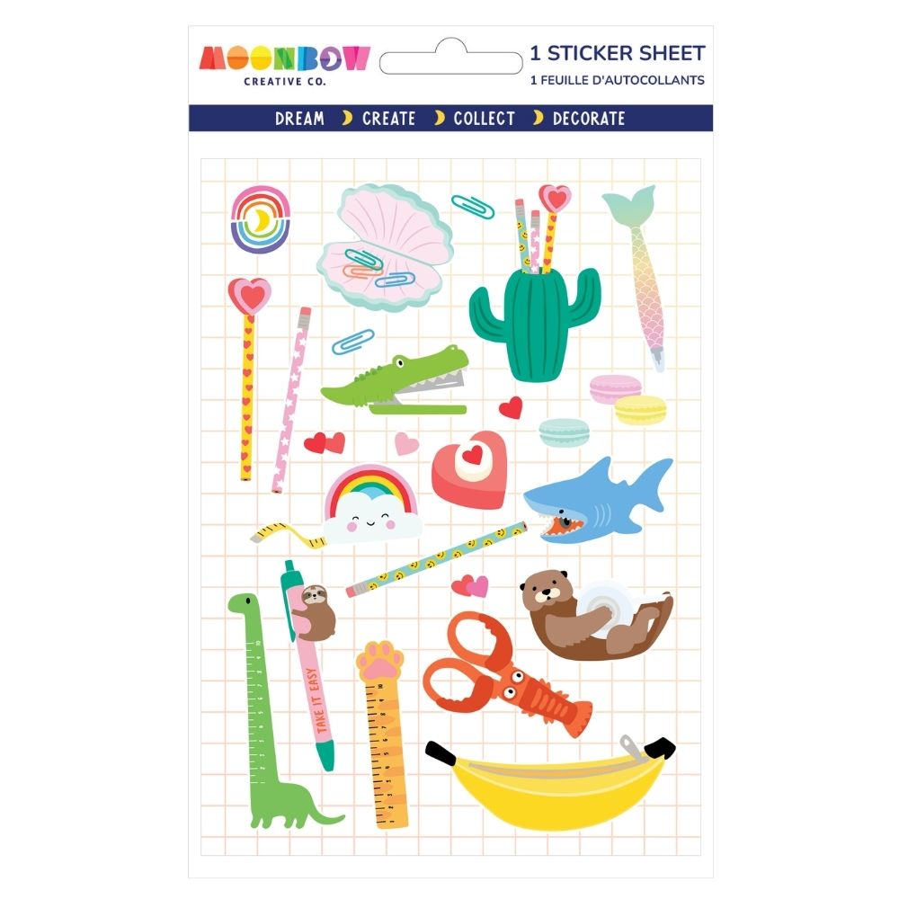 Collectors Edition Novelty Stationery Glossy Sticker Sheet