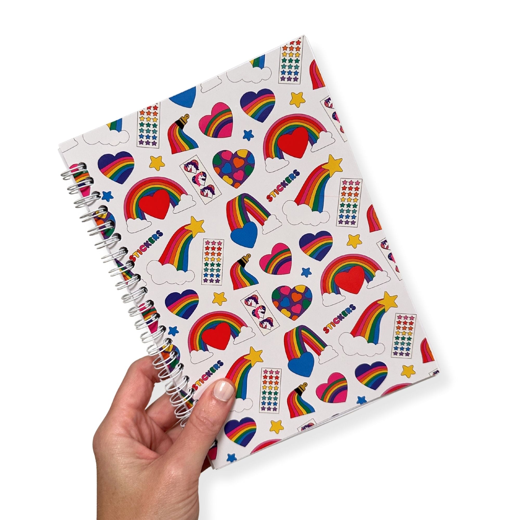 Retro Rainbows & Hearts Sticker Release Book