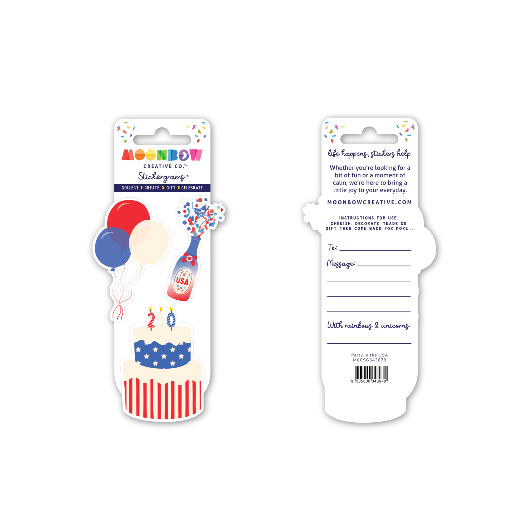 US 250th Celebration Stickergram