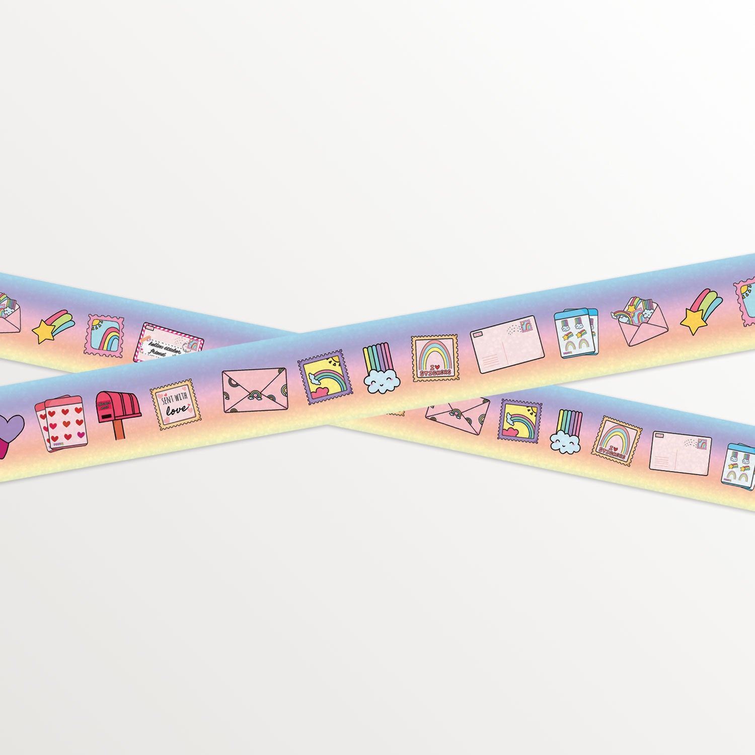 Happy Mail Frosted Glitter Washi Tape