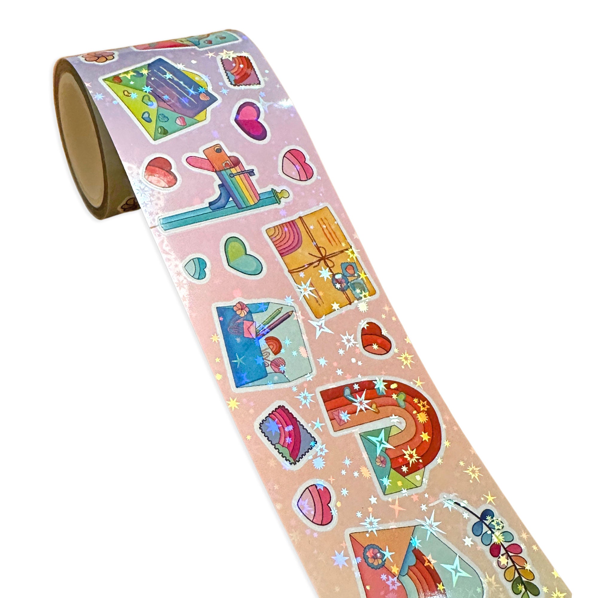 Rainbow Mail Infinity Sticker Roll