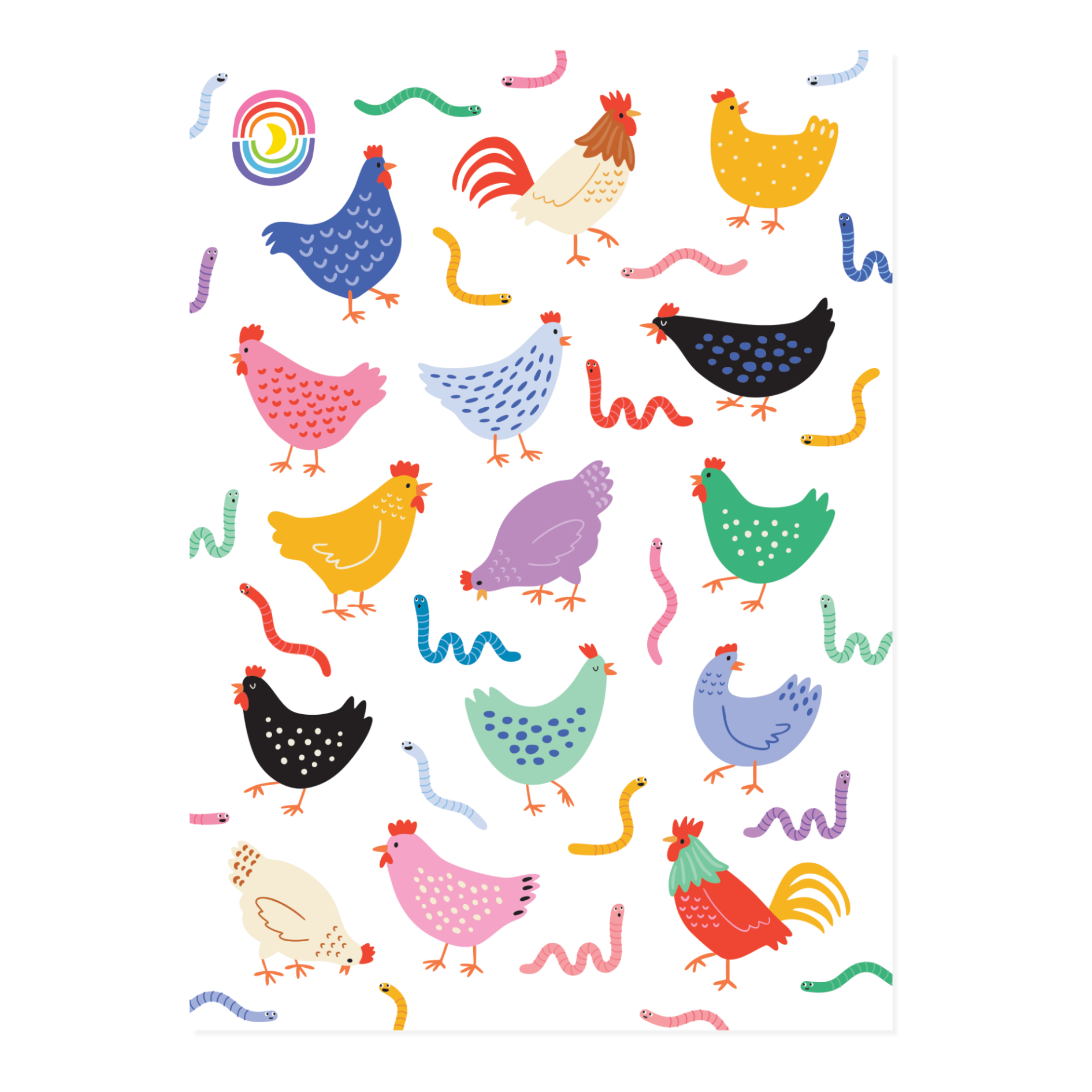 Funky Chickens Sticker Sheet