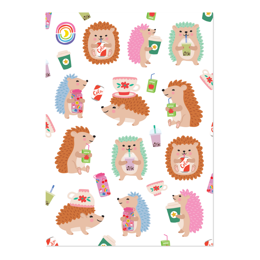 Hydrating Hedgehogs Sticker Sheet