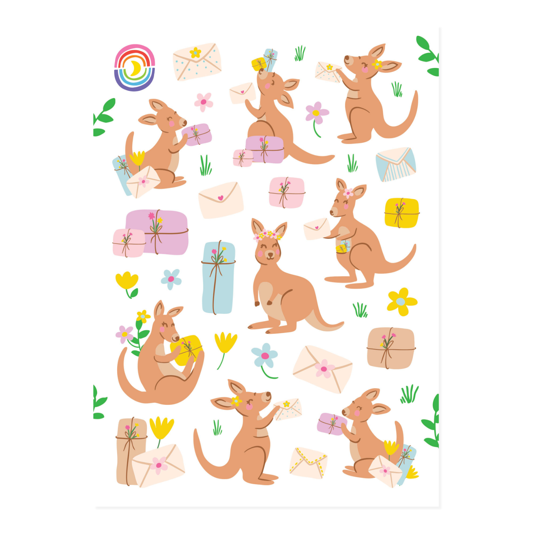 Kangaroo Mail Sticker Sheet