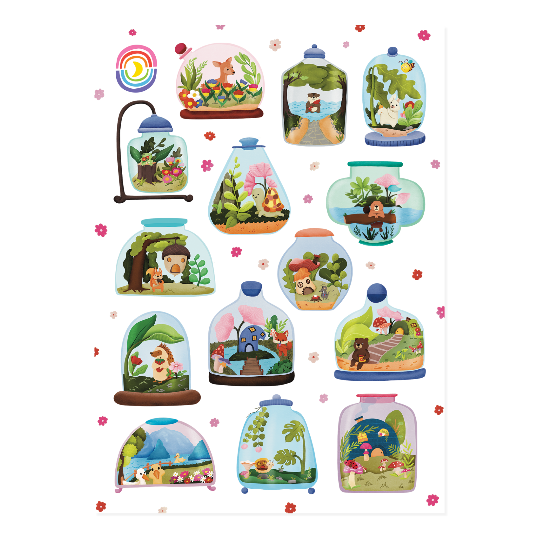 Tiny Worlds Sticker Sheet