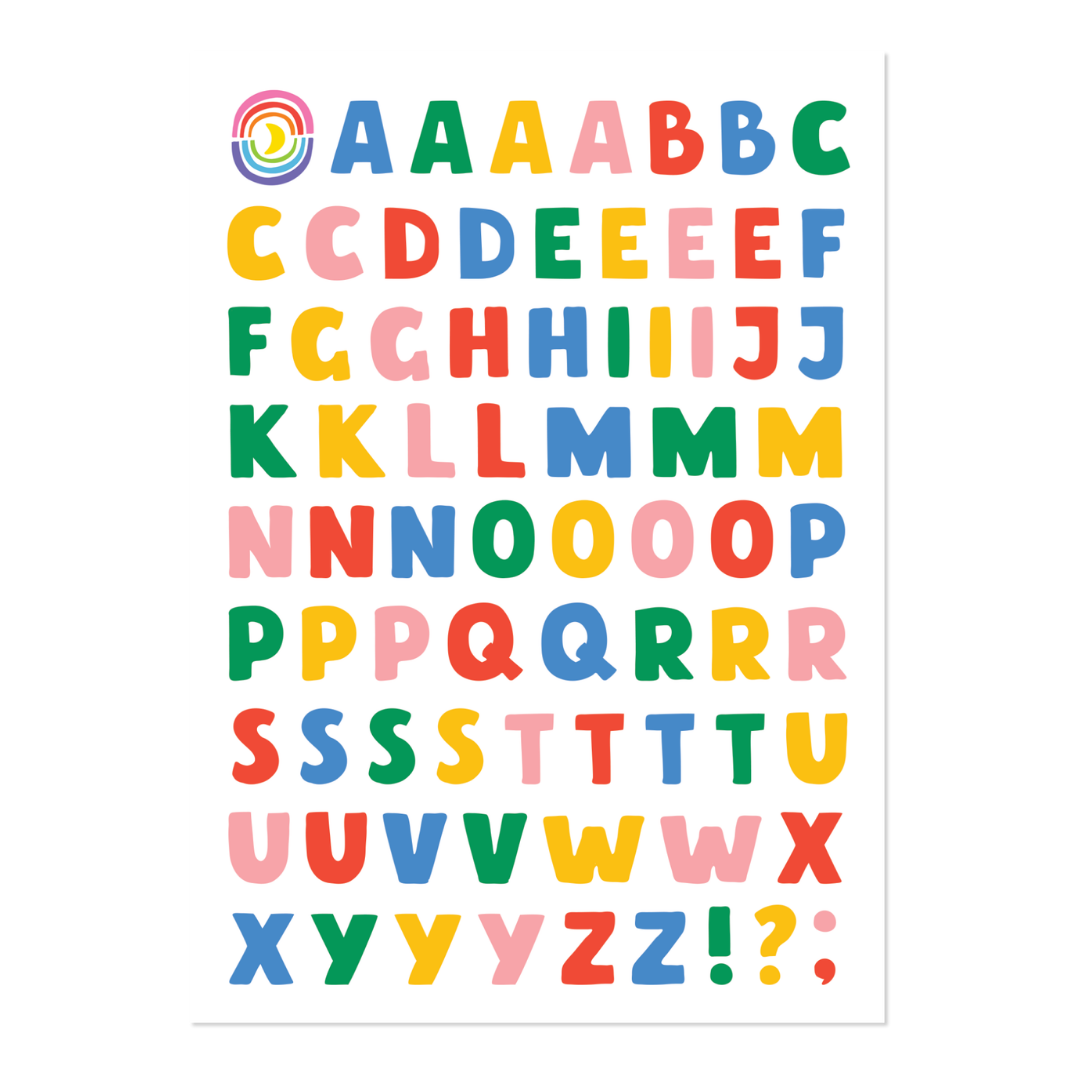 Alphapop Sticker Sheet
