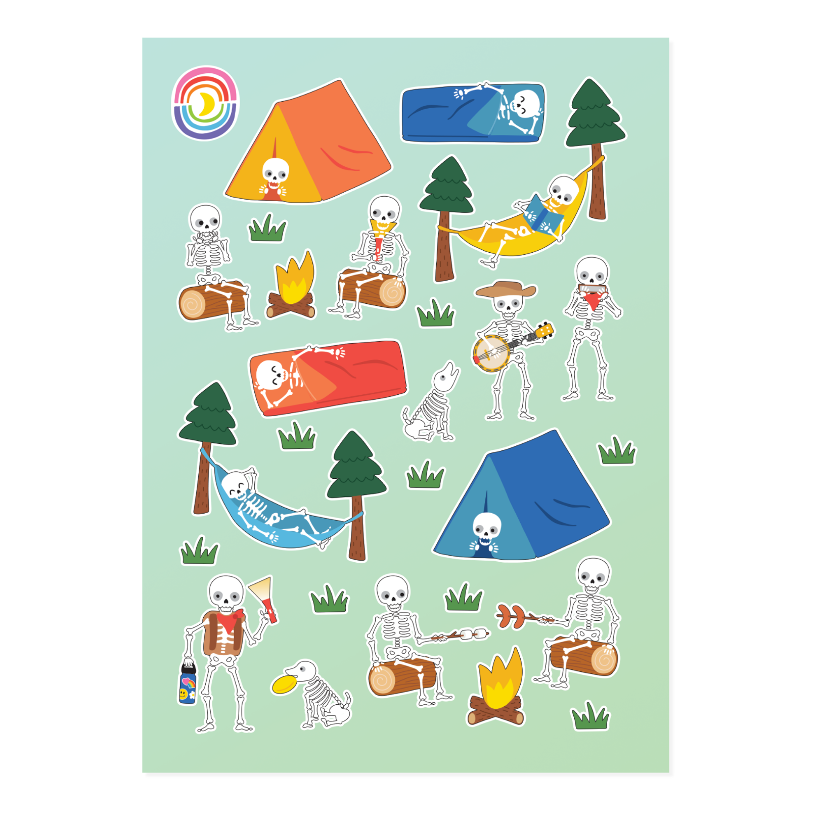 Camp Bonefire Sticker Sheet