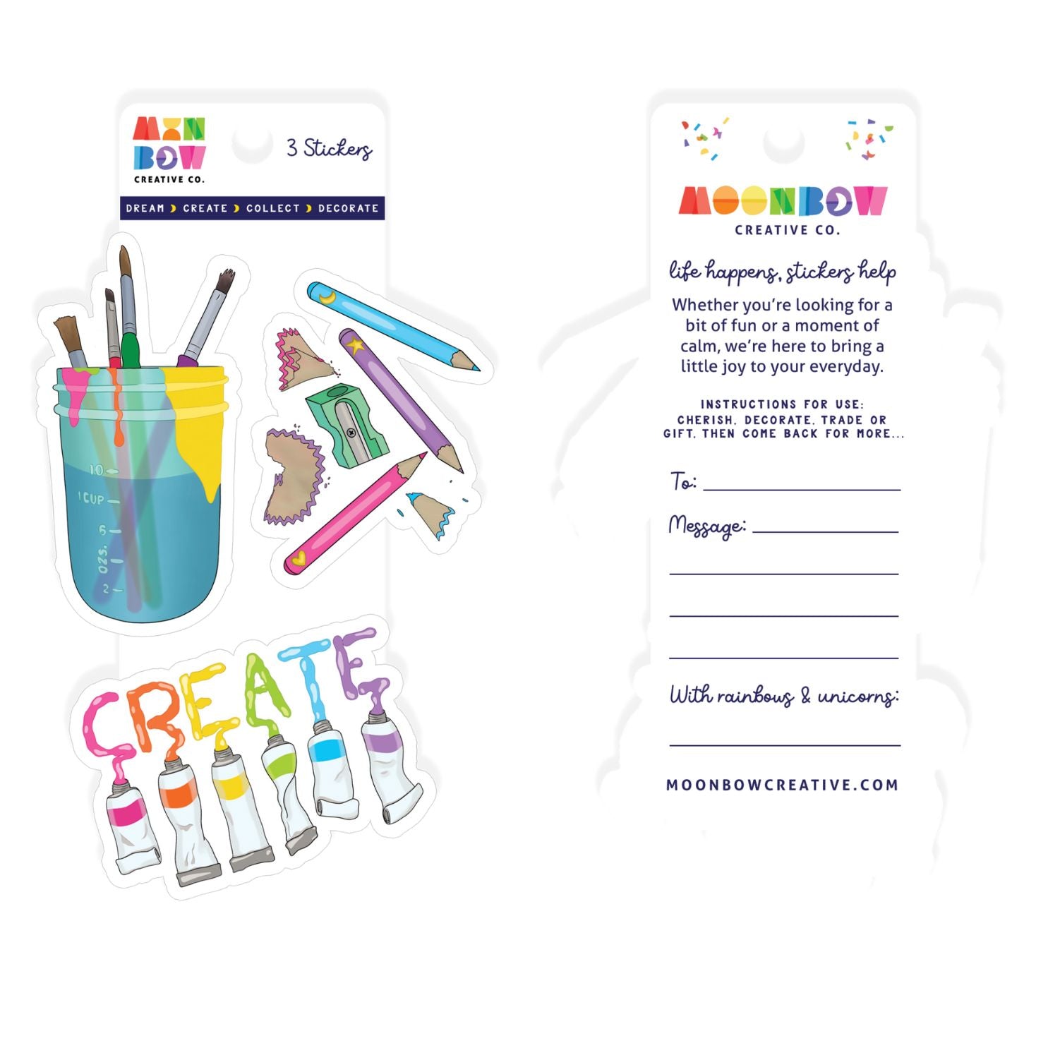 Create the Rainbow Vinyl 3 Piece Stickergram