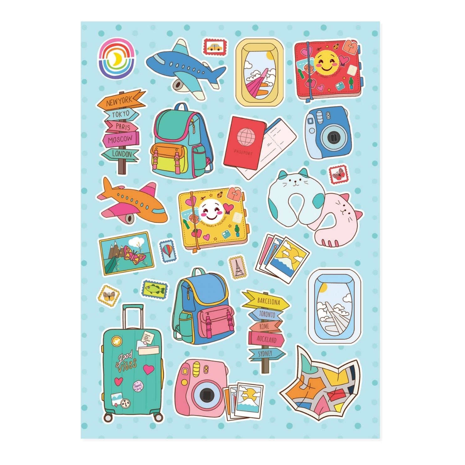 Cute Travel Moments Sticker Sheet