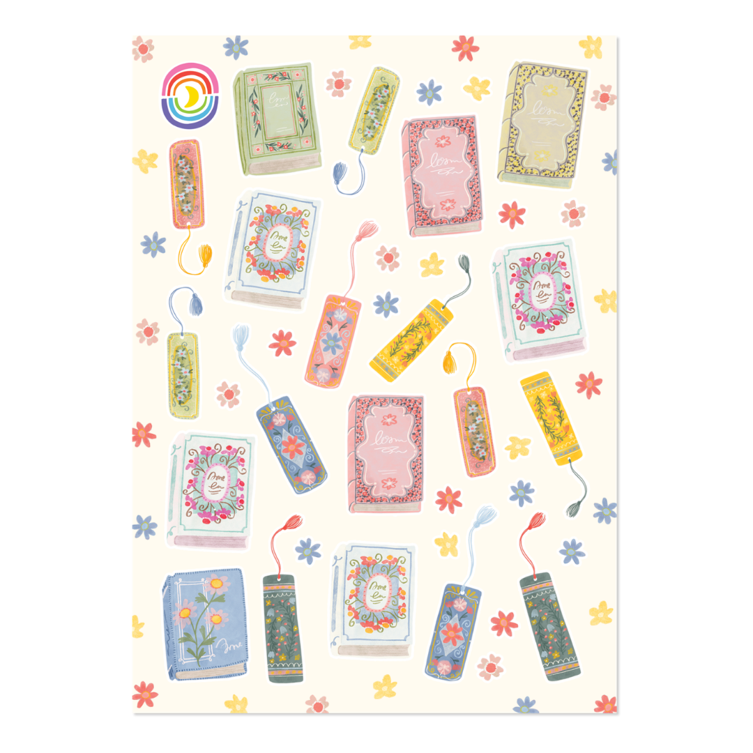 Little Literary Things Paper Sticker Sheet