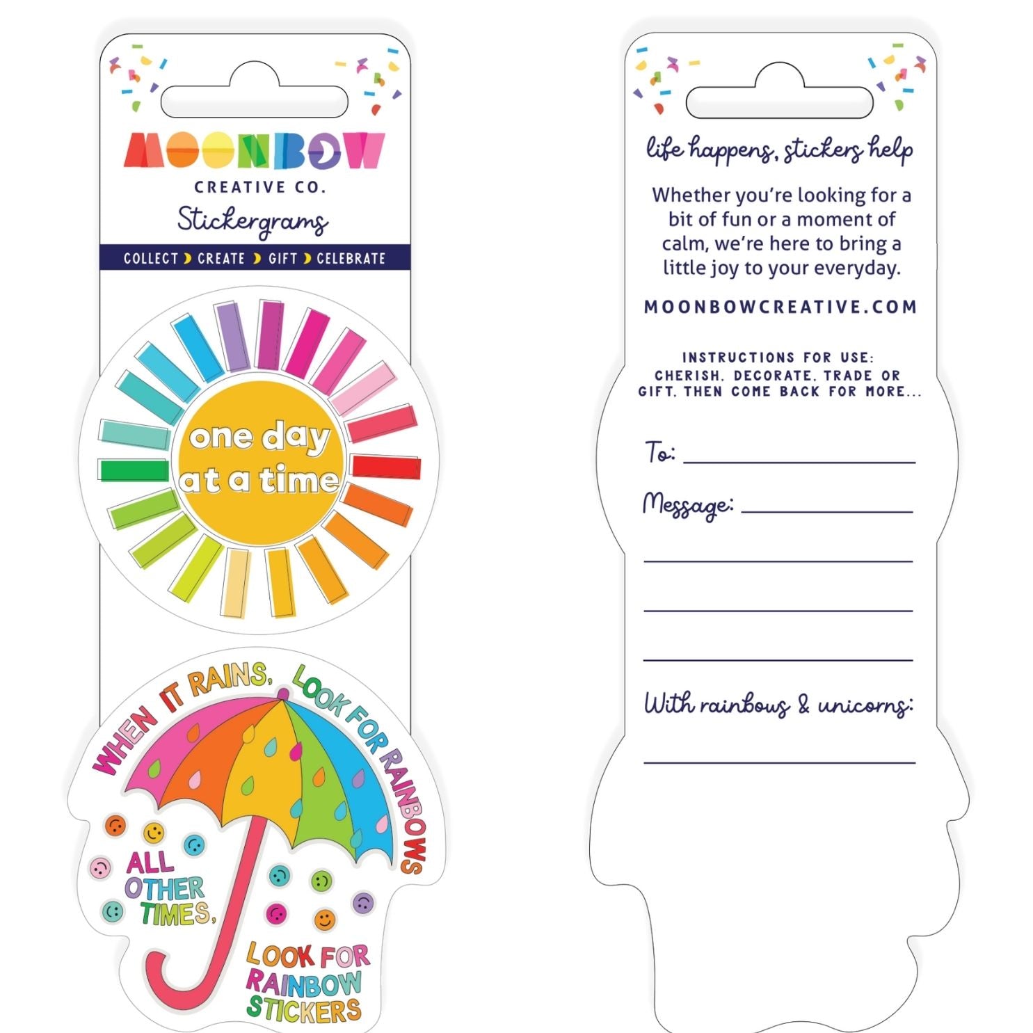 Rainbow Mood Boosters Double Frosted Stickergram