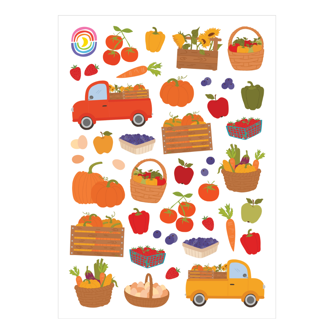 Farmers Market Sticker Sheet
