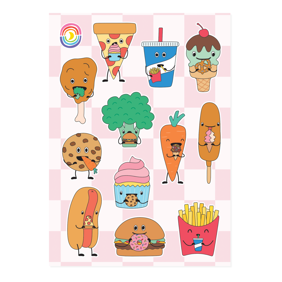 Snack Sticker Sheet Snack Attacks Sticker Sheet