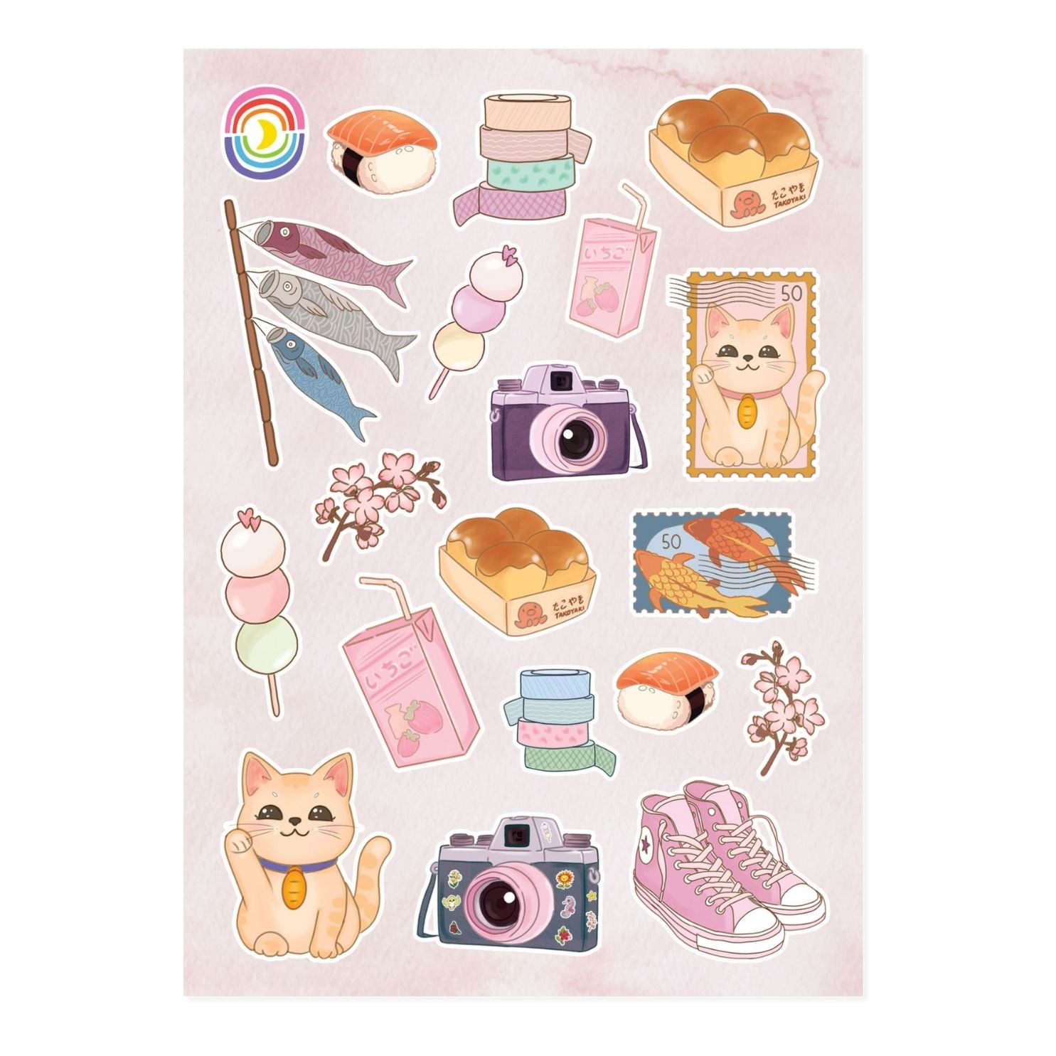Harajuku Hugs Washi Sticker Sheet