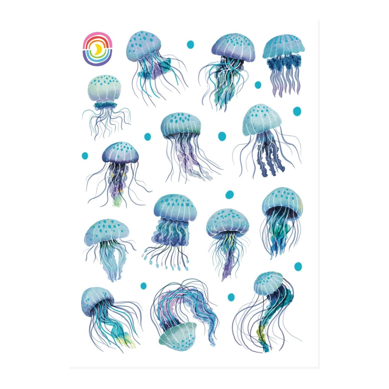 Jellyfish Ballet Hologram Sticker Sheet