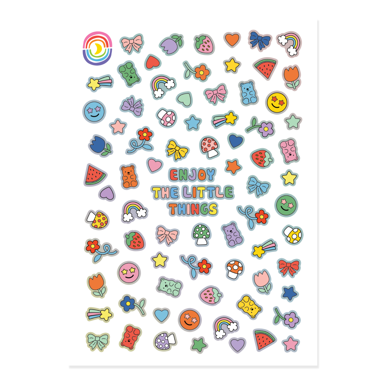 Little Things Rainbow Foil Sticker Sheet
