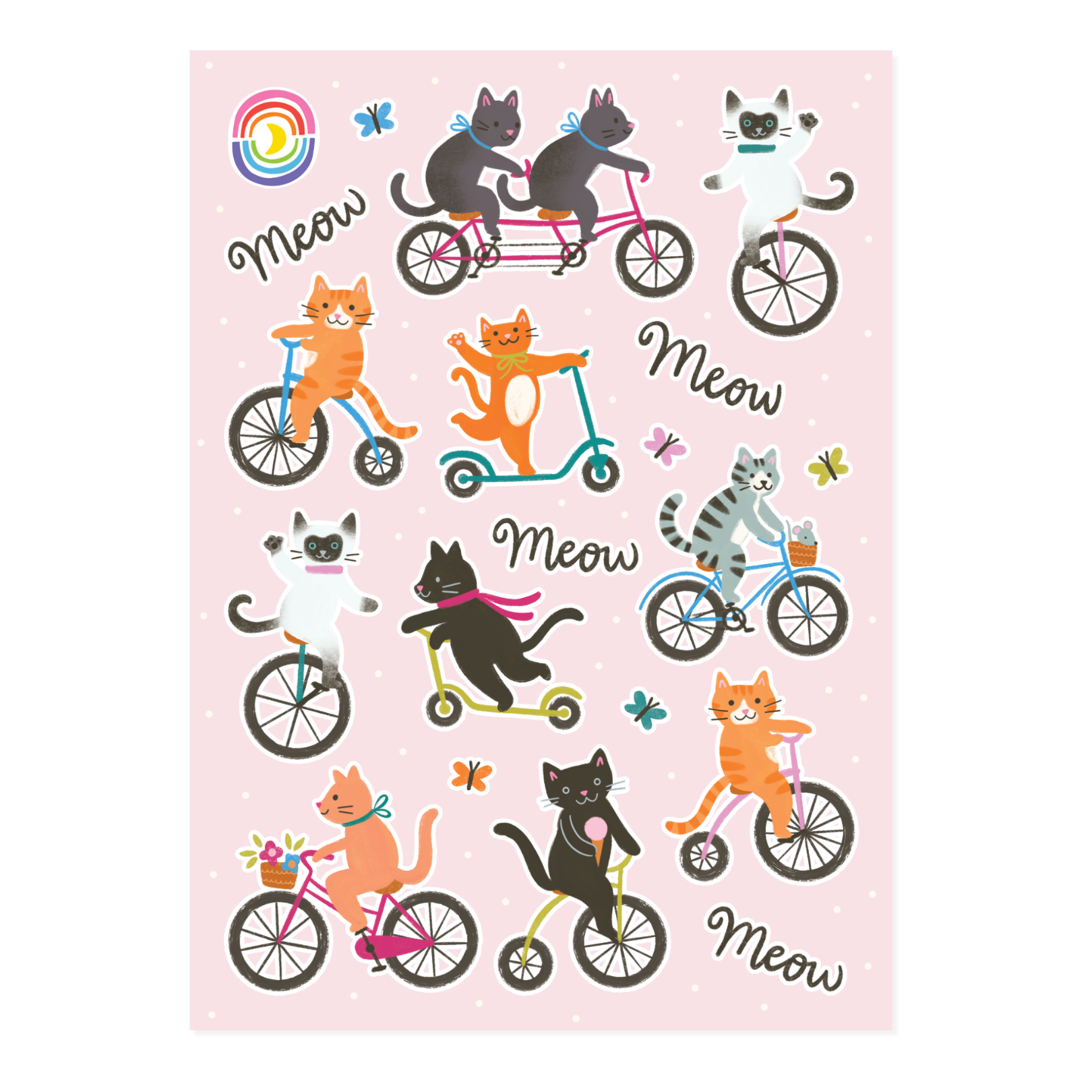 Pawcycles Sticker Sheet