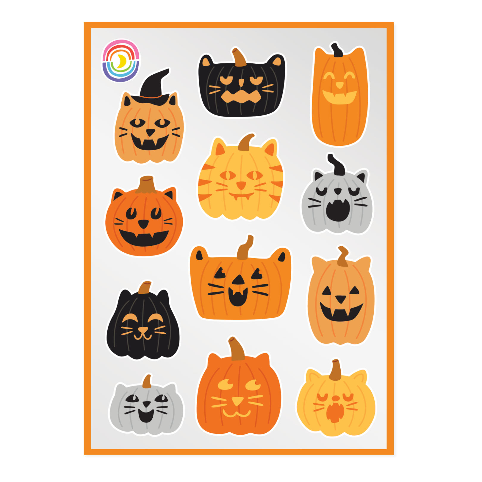 Cat O’Lanterns Sticker Sheet