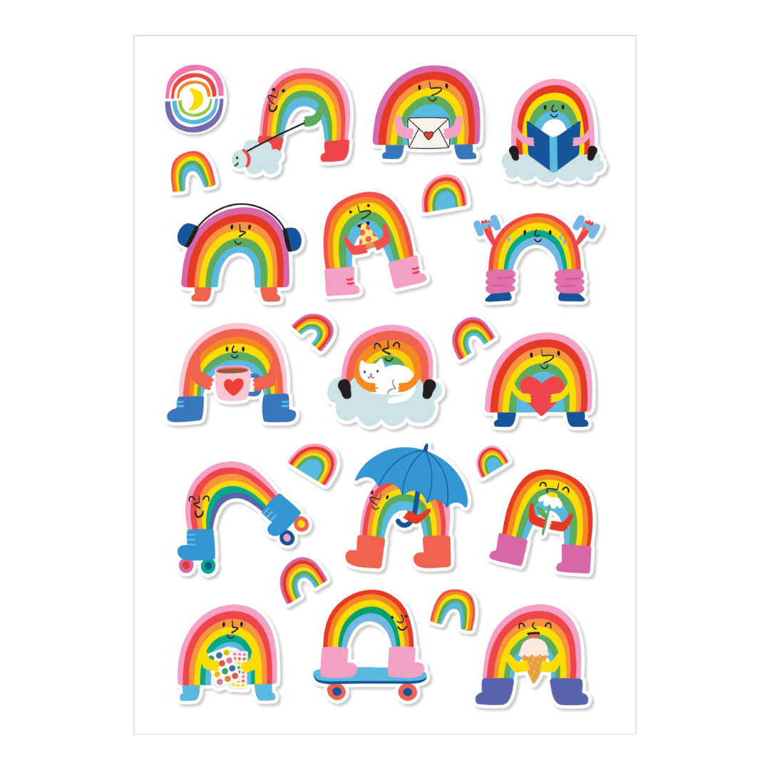 Rainbow’s Daily Life A6 Sticker Sheet