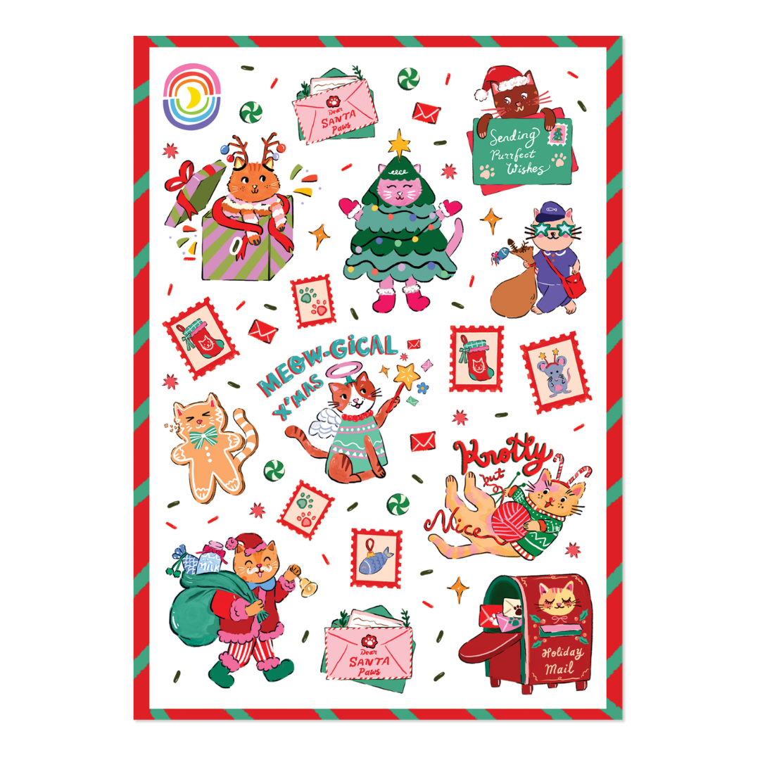 Santa Paws Sticker Sheet