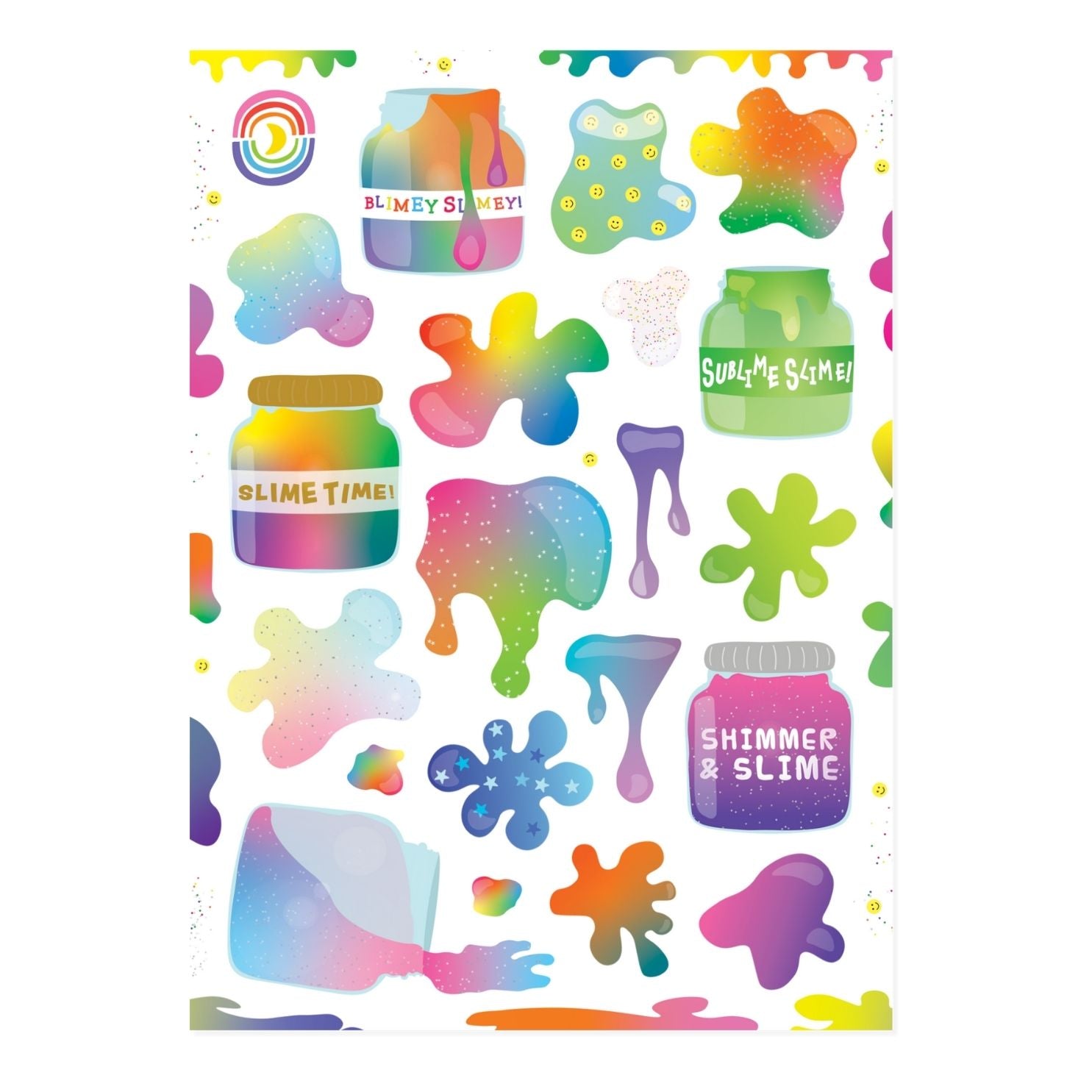 Shimmer and Slime A6 Hologram Sticker Sheet