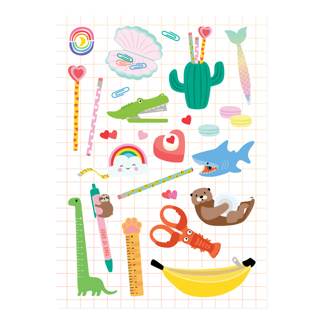 Novelty Stationery Sticker Sheet