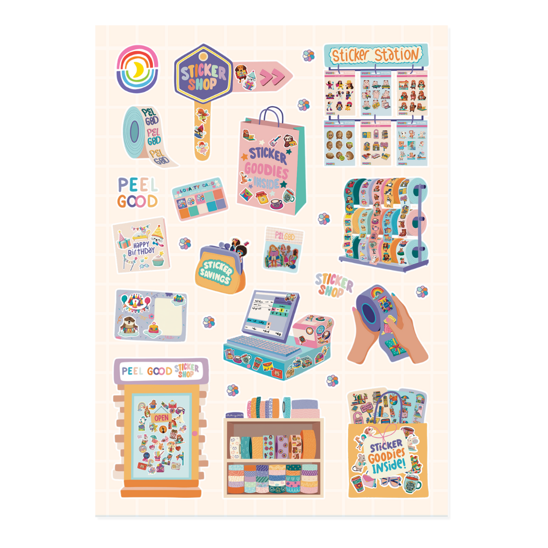 Sticker Bhap Peel Good Sticker Shop Sticker Sheet