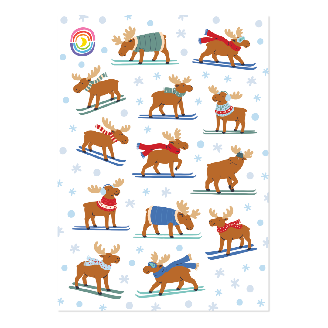 Après Moose Frosted Glitter Sticker Sheet