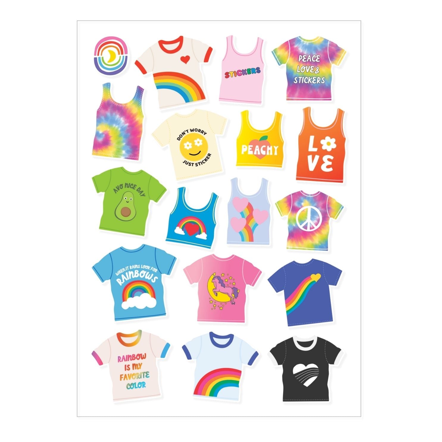 Tee-lightful A6 Sticker Sheet