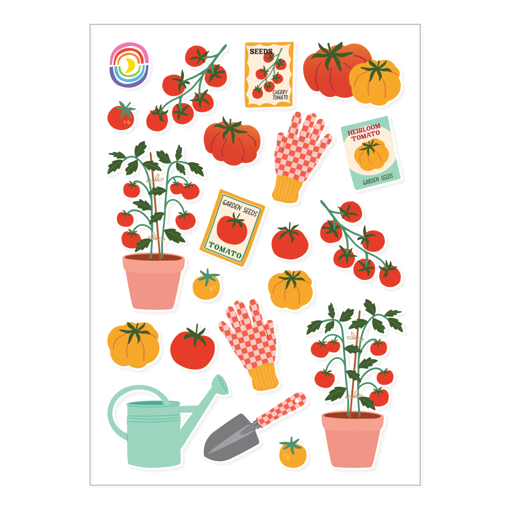 Vine & Dandy Tomatoes Sticker Sheet