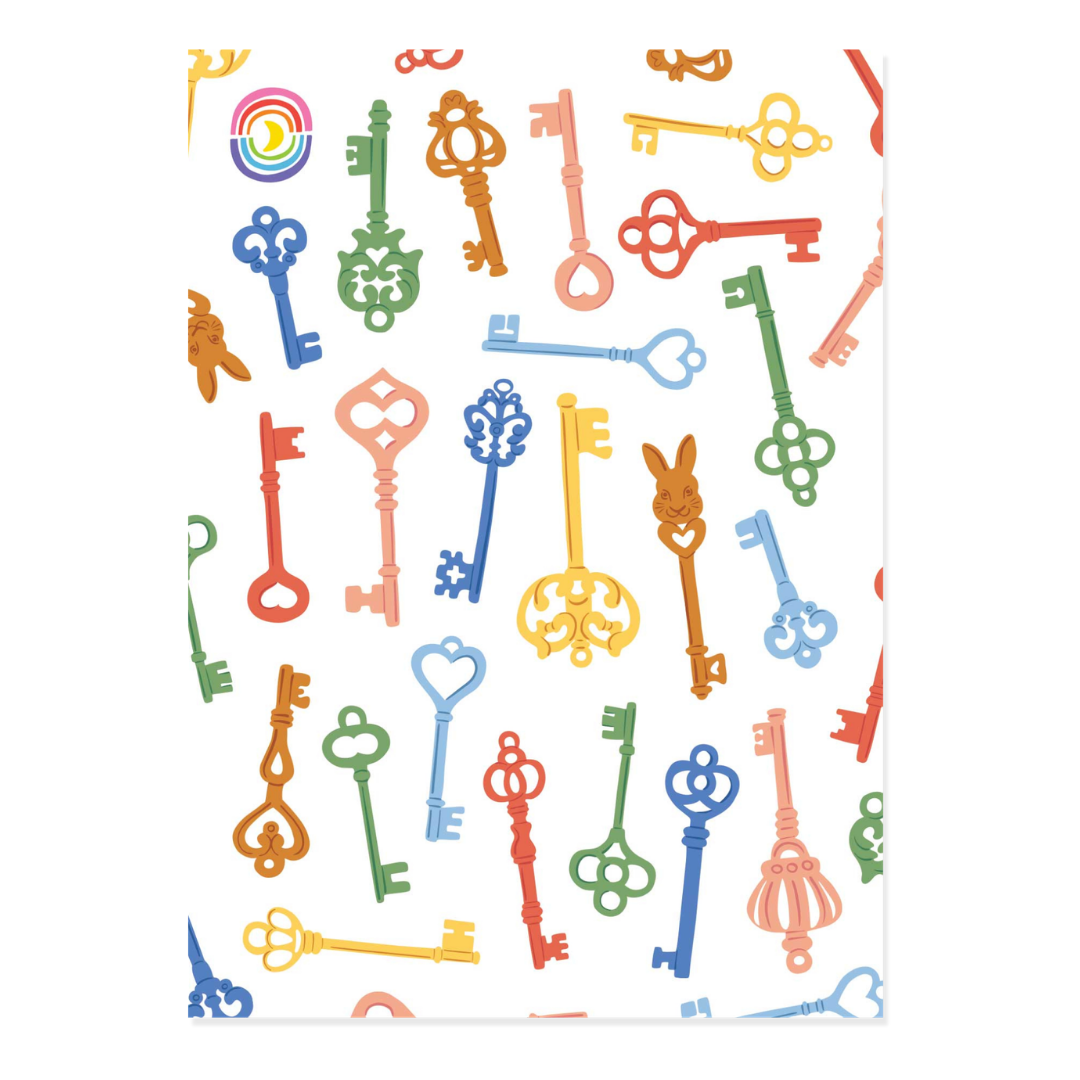 Vintage Keys Paper Sticker Sheet