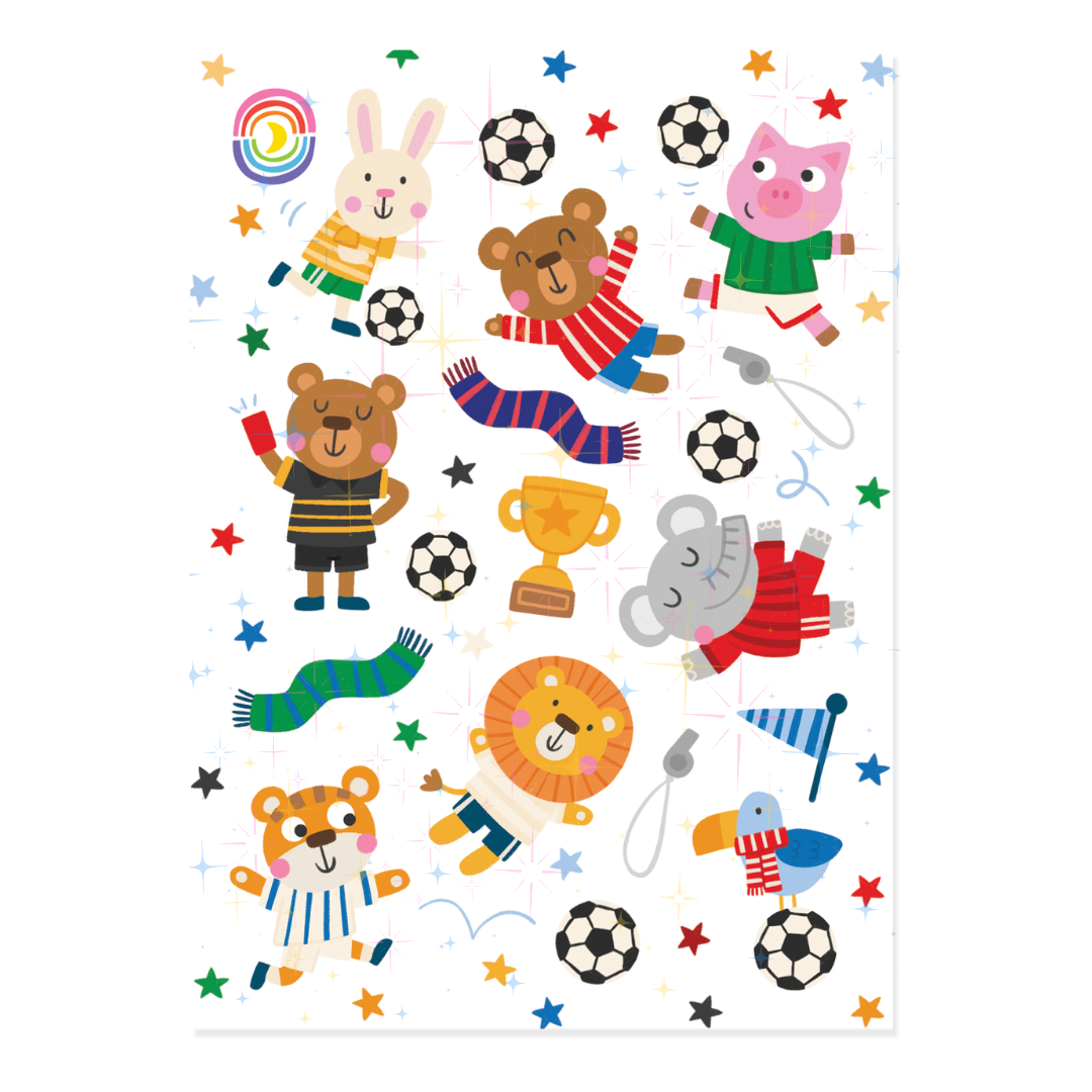 World Cup Soccer Hologram Sticker Sheet