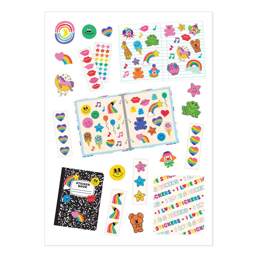 Vintage Sticker Stash Sticker Sheet