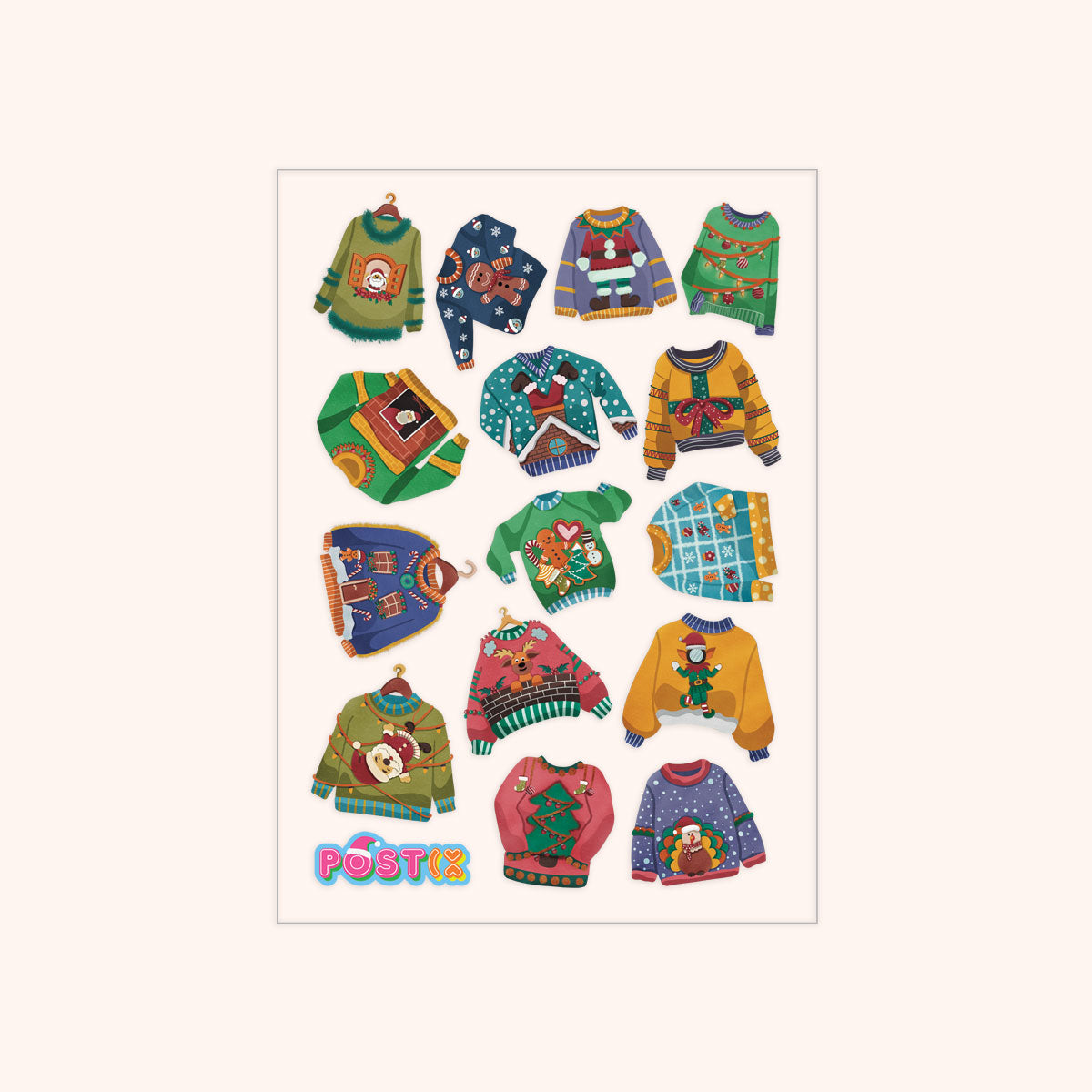 Christmas Knit Happens A6 Transparent Sticker Sheet