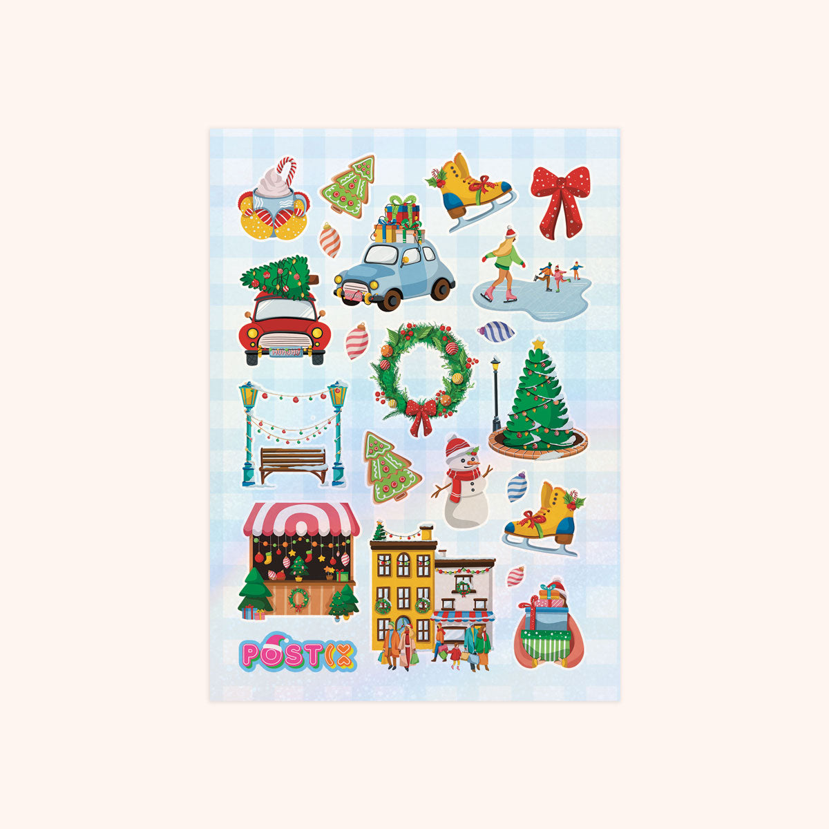 Christmas in the City Hologram Sticker Sheet