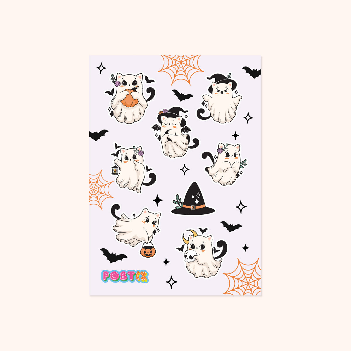 Ghost Cats A6 Sticker Sheet